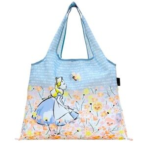 Disney Alice In Wonderland Reusable Shopping Tote Bag, Compact Foldable LAST 1!